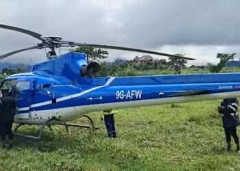 VRA helicopter Nkawkaw