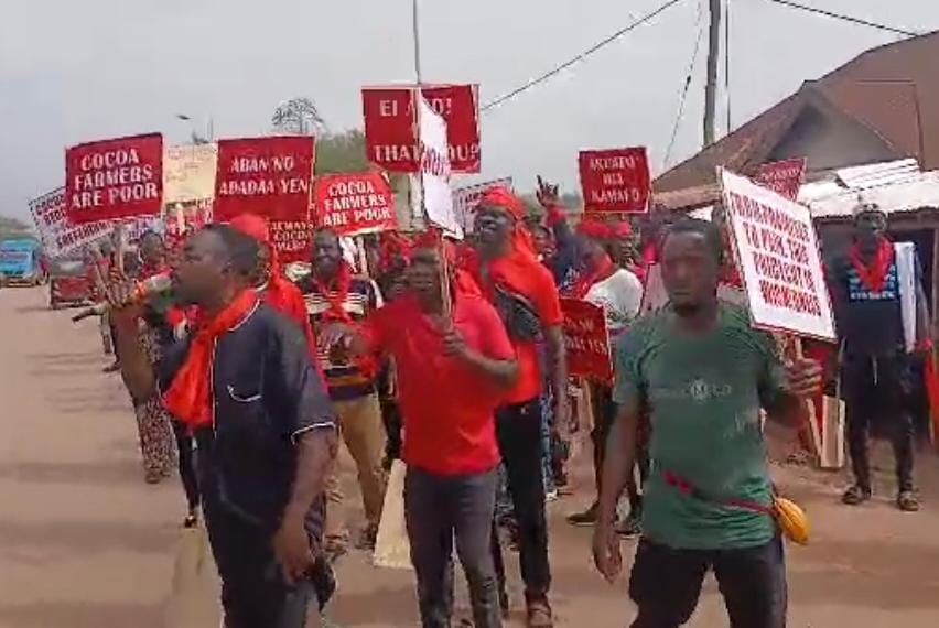 Cocoa farmers protest