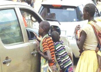 Street begging Accra