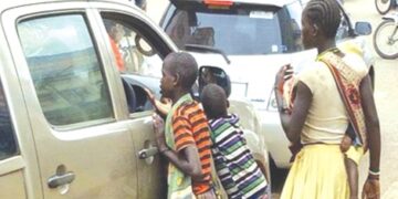 Street begging Accra