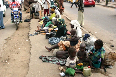 Street begging Accra