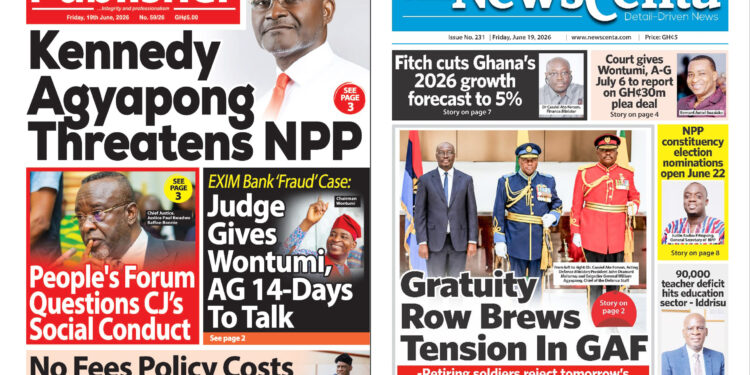 Newspaper Frontpages – Friday, 19th June, 2026